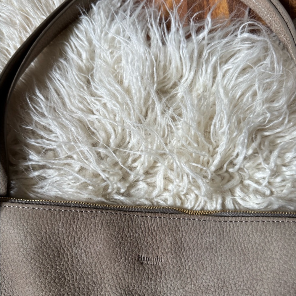 Hammitt Gray/ Taupe Leather Shoulder Bag - Picture 2 of 12